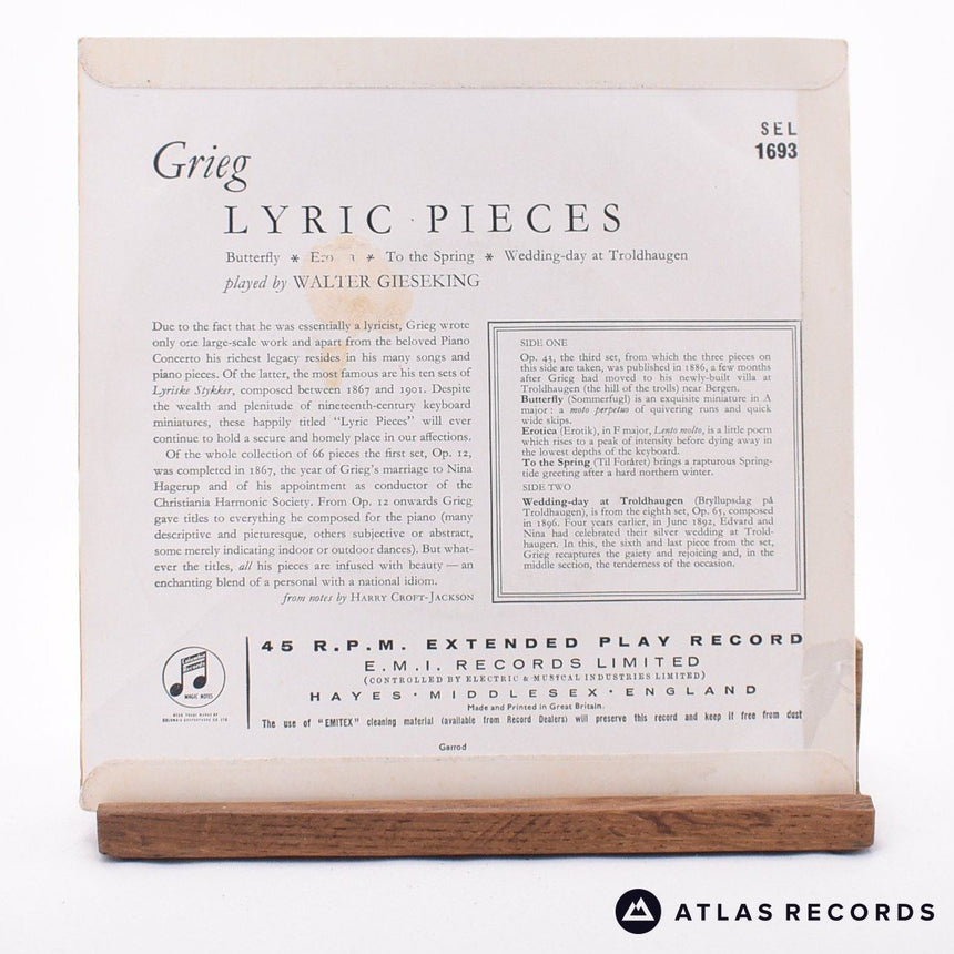 Edvard Grieg - Lyric Pieces - 7" EP Vinyl Record - VG+/VG+