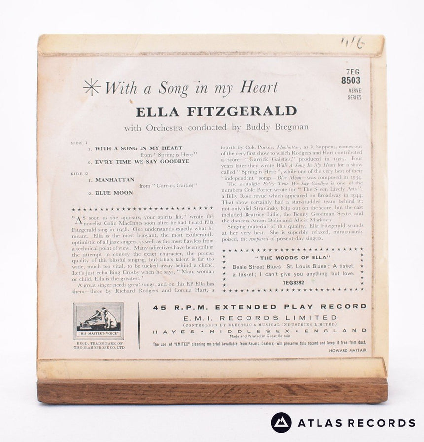 Ella Fitzgerald - With A Song In My Heart - 7" EP Vinyl Record - VG+/VG+