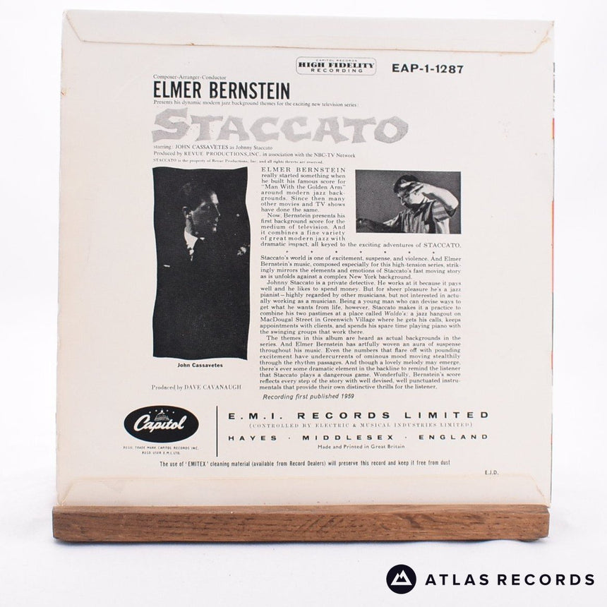 Elmer Bernstein - Staccato - 7" EP Vinyl Record - EX/VG+