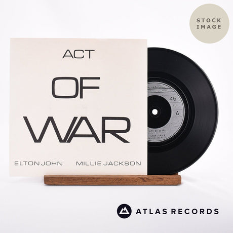 Elton John Act Of War 7" Vinyl Record - Sleeve & Record Side-By-Side