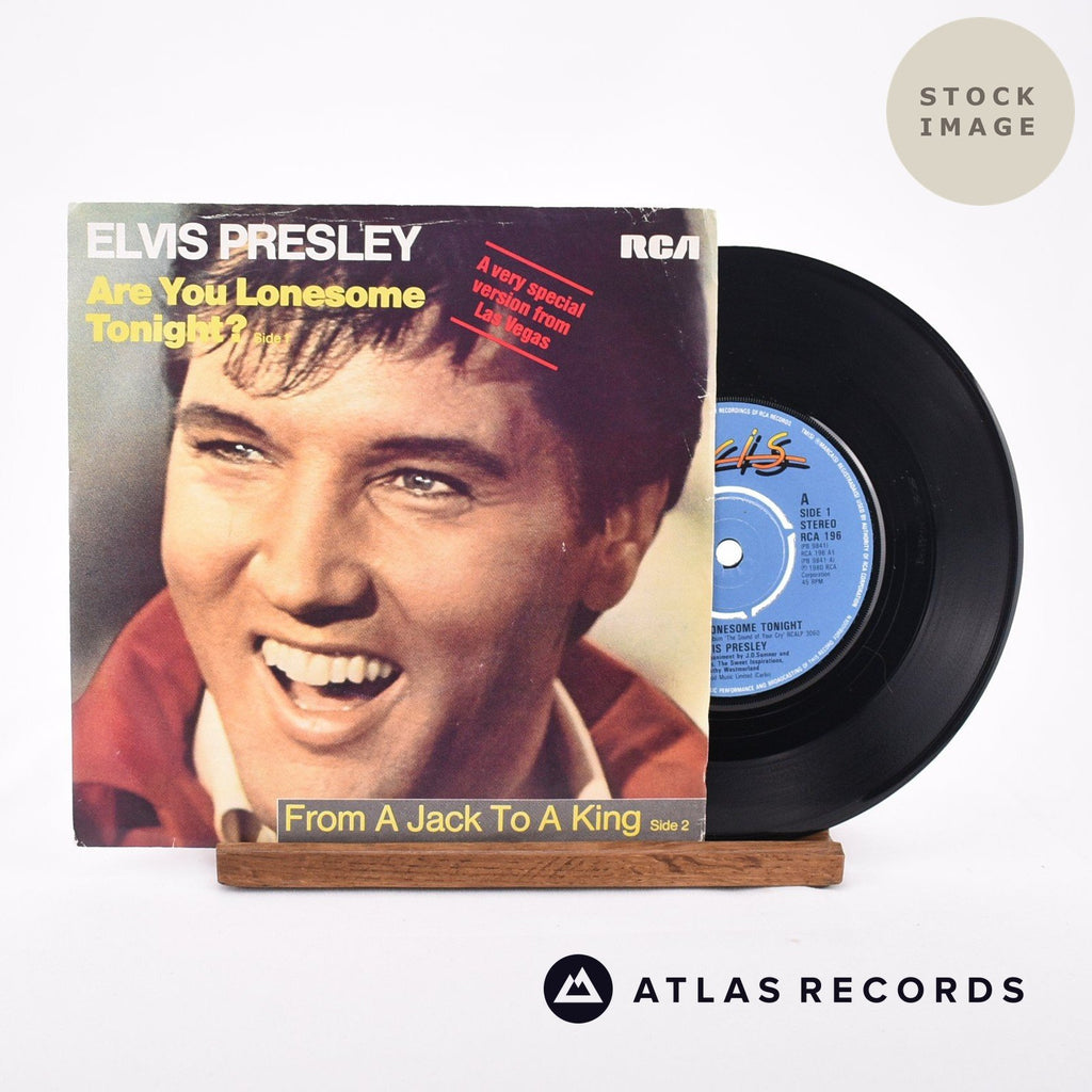 Elvis Presley Are You Lonesome Tonight? Vinyl Record - Sleeve & Record Side-By-Side
