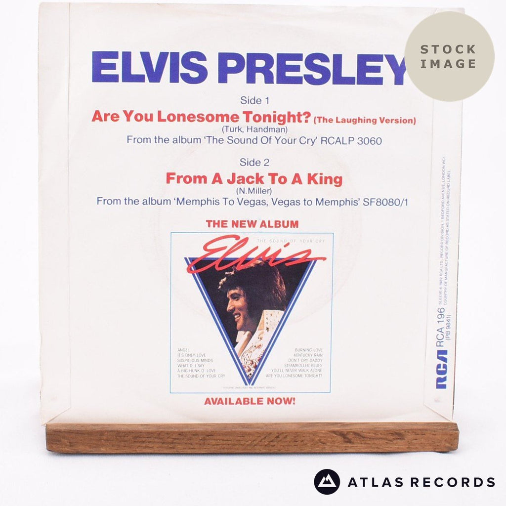 Elvis Presley Are You Lonesome Tonight? Vinyl Record - Reverse Of Sleeve