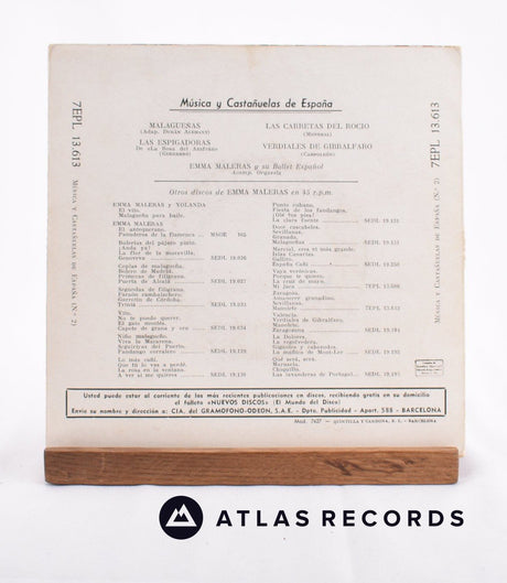 Emma Maleras Y Su Ballet Español - Música Y Castañuelas De España - 7" Vinyl Record - VG/VG