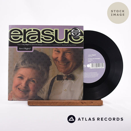 Erasure Am I Right? 7" Vinyl Record - Sleeve & Record Side-By-Side