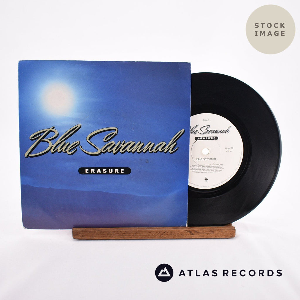 Erasure Blue Savannah Vinyl Record - Sleeve & Record Side-By-Side