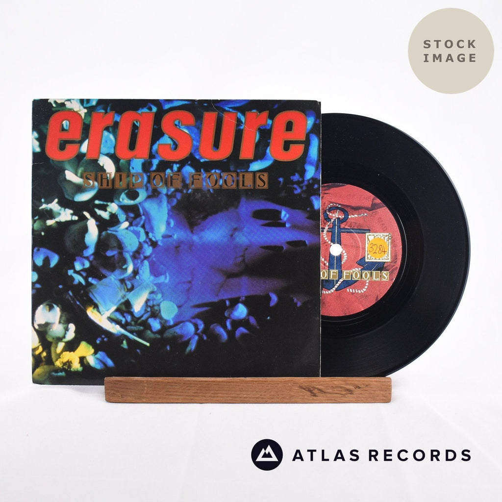 Erasure Ship Of Fools Vinyl Record - Sleeve & Record Side-By-Side