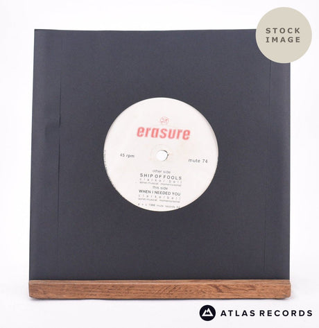 Erasure Ship Of Fools 7" Vinyl Record - Reverse Of Sleeve