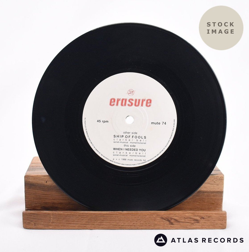 Erasure Ship Of Fools Vinyl Record - Record B Side