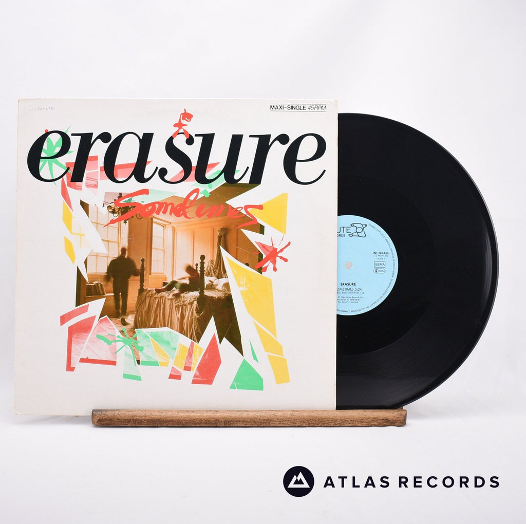 Erasure Sometimes 12" Vinyl Record - Front Cover & Record