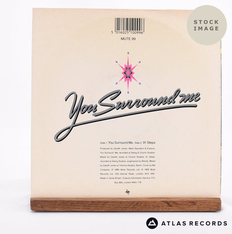 Erasure You Surround Me 7" Vinyl Record - Reverse Of Sleeve