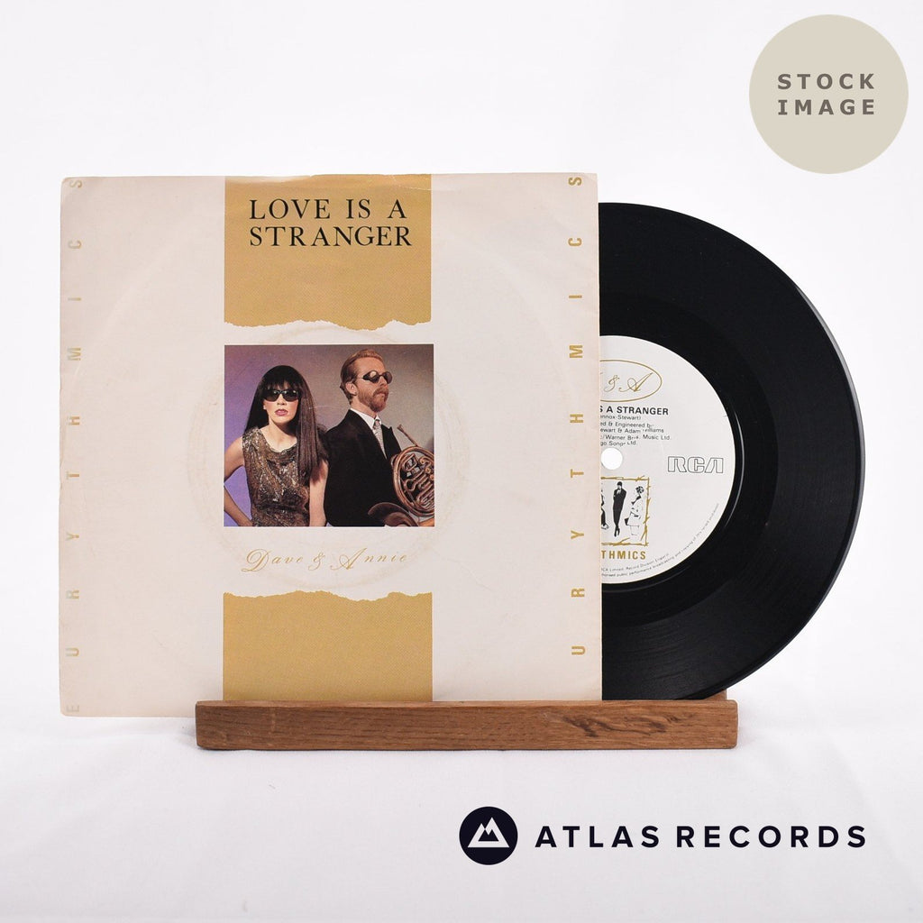 Eurythmics Love Is A Stranger Vinyl Record - Sleeve & Record Side-By-Side