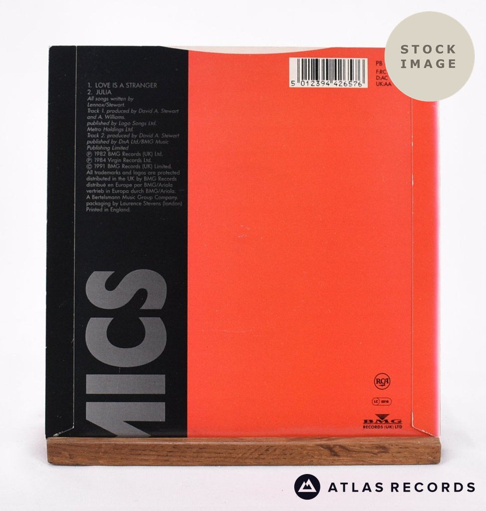 Eurythmics Love Is A Stranger Vinyl Record - Reverse Of Sleeve