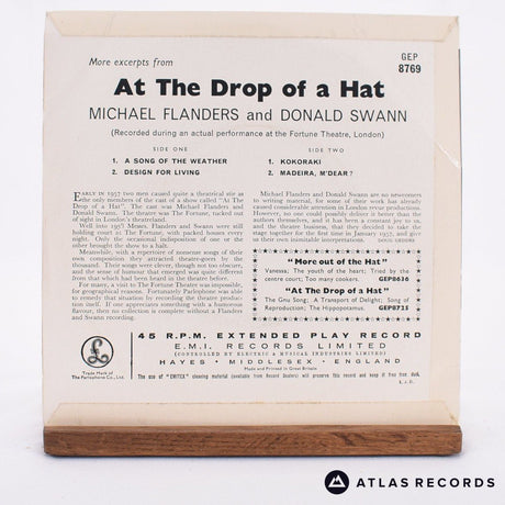 Flanders & Swann - More Excerpts From 'At The Drop Of A Hat' - 7" EP Vinyl Record - VG+/VG+
