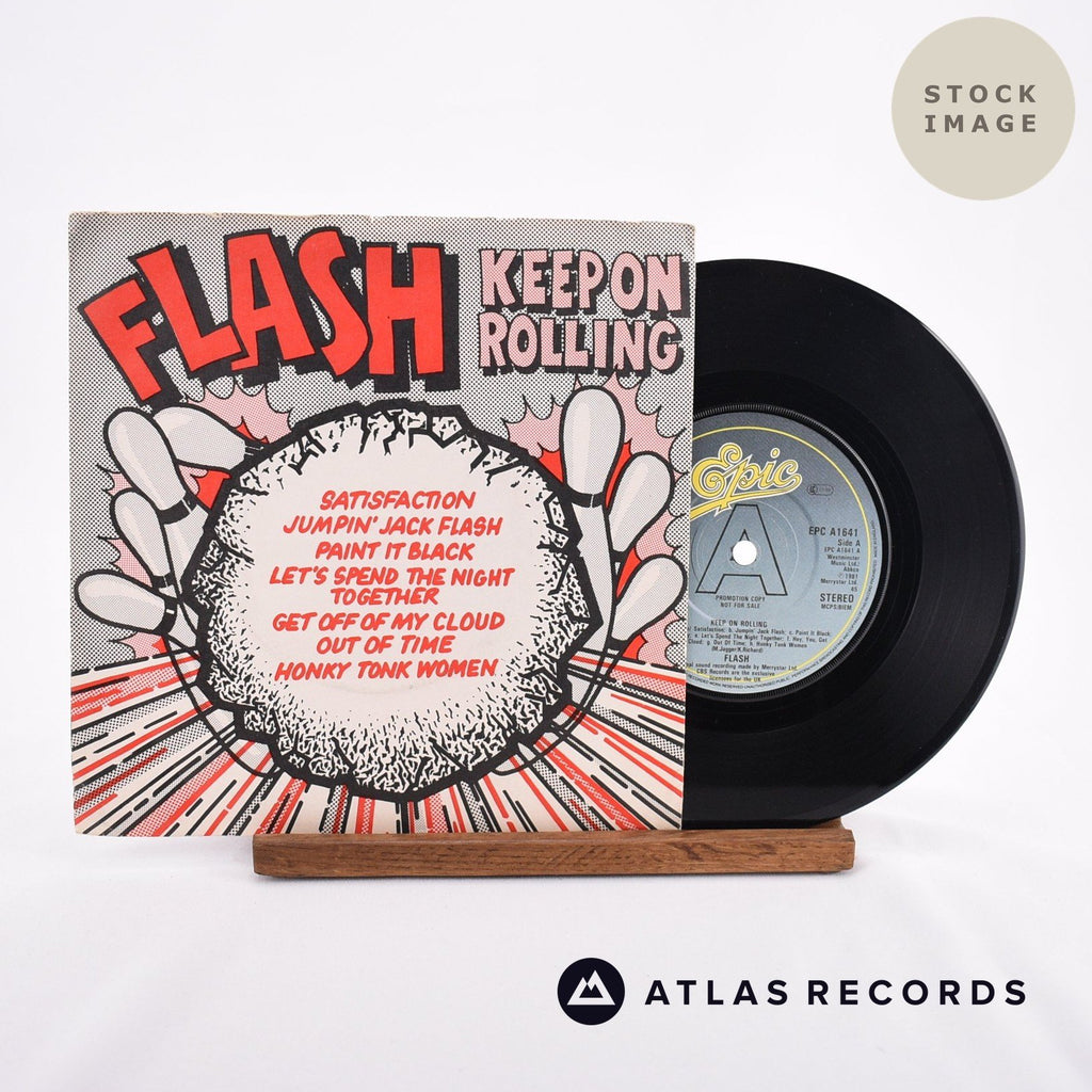 Flash Keep On Rolling Vinyl Record - Sleeve & Record Side-By-Side