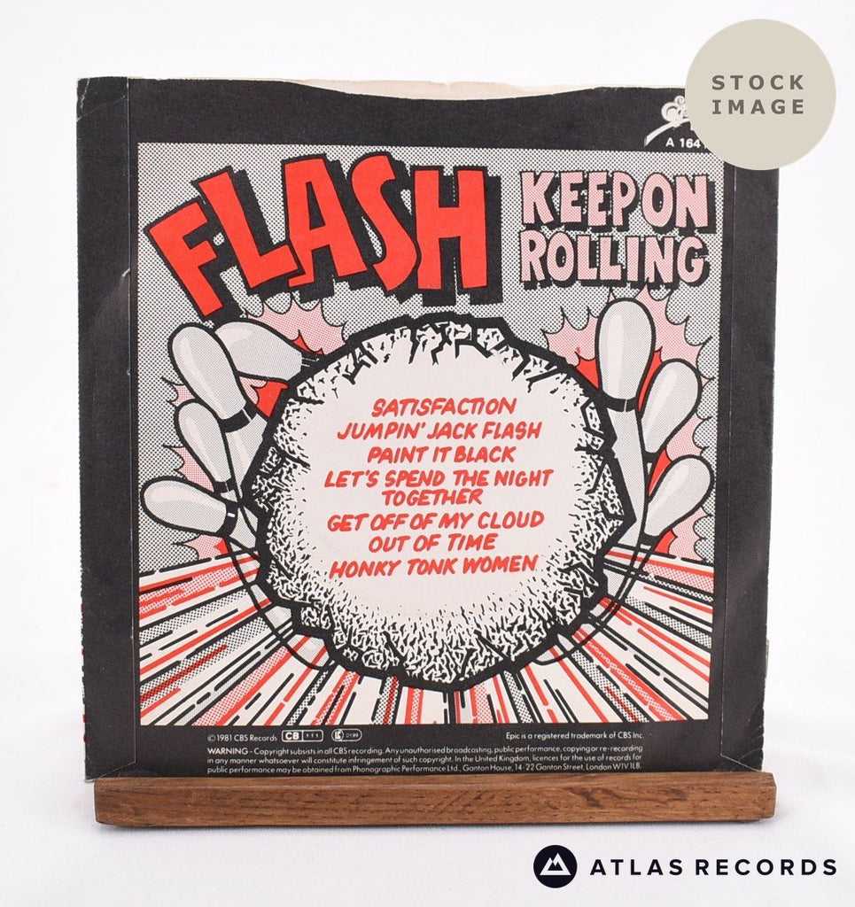 Flash Keep On Rolling Vinyl Record - Reverse Of Sleeve