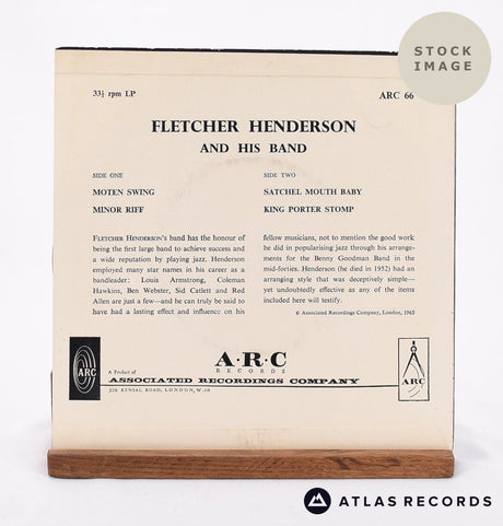 Fletcher Henderson And His Big Band Fletcher Henderson And His Band Vinyl Record - Reverse Of Sleeve