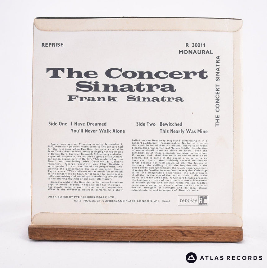 Frank Sinatra - The Concert Sinatra - 7" Vinyl Record - VG+/VG+