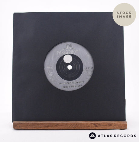 Freddie Mercury The Great Pretender 7" Vinyl Record - Sleeve & Record Side-By-Side
