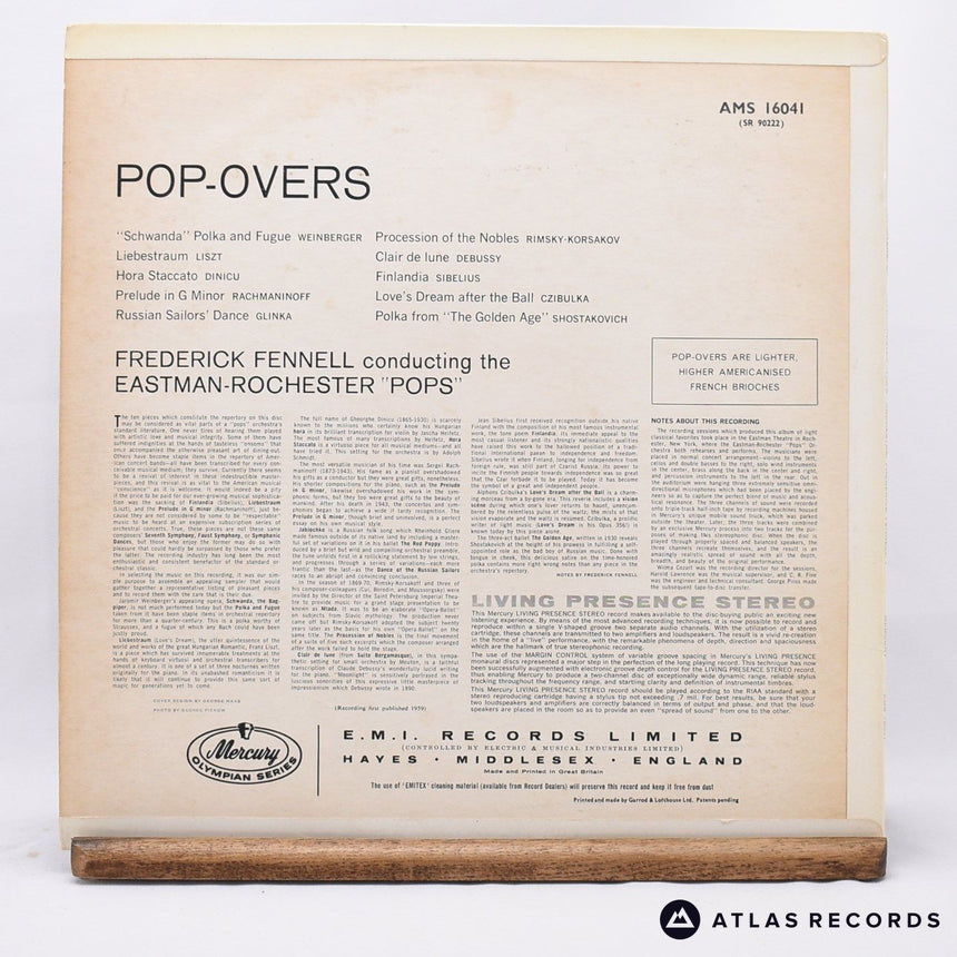 Frederick Fennell - Popovers - LP Vinyl Record - VG+/EX