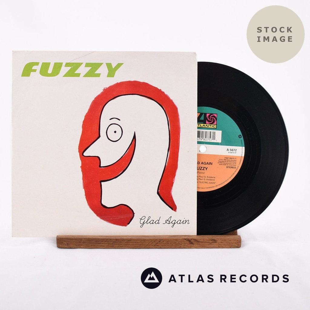 Fuzzy Glad Again 1974 Vinyl Record - Sleeve & Record Side-By-Side