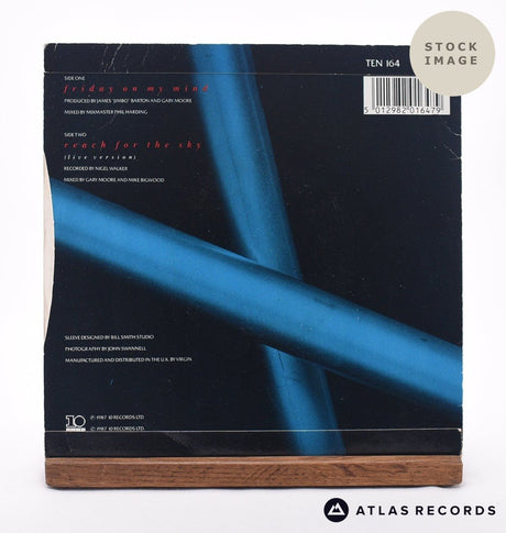 Gary Moore Friday On My Mind 7" Vinyl Record - Reverse Of Sleeve