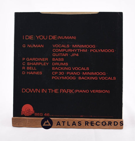 Gary Numan - I Die: You Die - 7" Vinyl Record - EX/EX