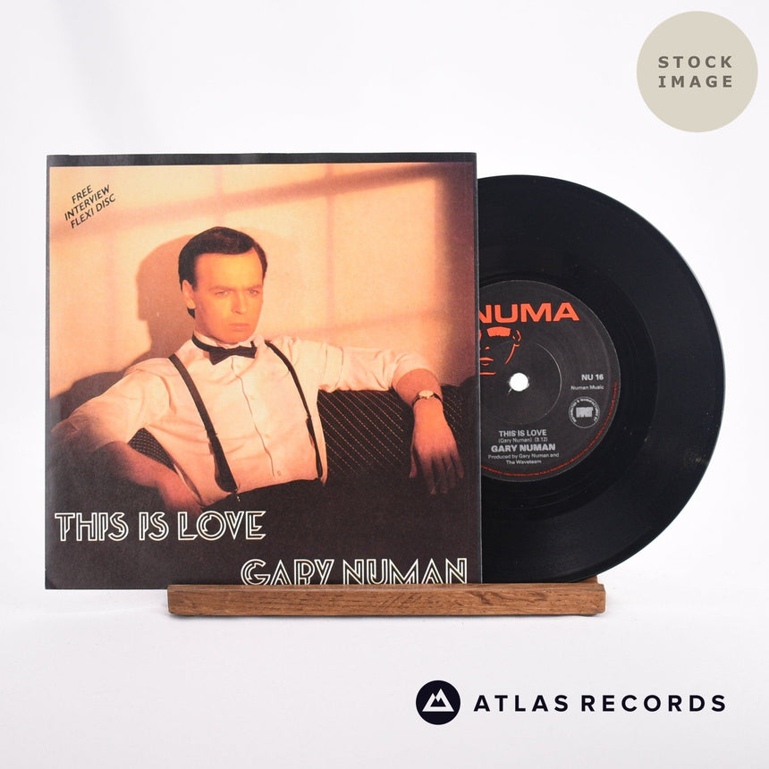 Gary Numan This Is Love 7" Vinyl Record - Sleeve & Record Side-By-Side