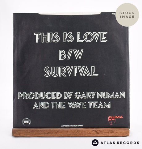 Gary Numan This Is Love 7" Vinyl Record - Reverse Of Sleeve