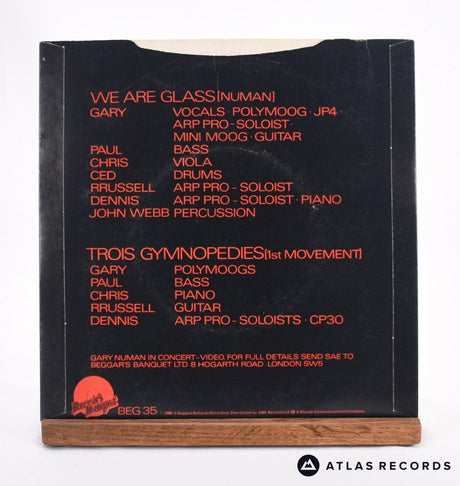 Gary Numan - We Are Glass - 7" Vinyl Record - VG+/VG+