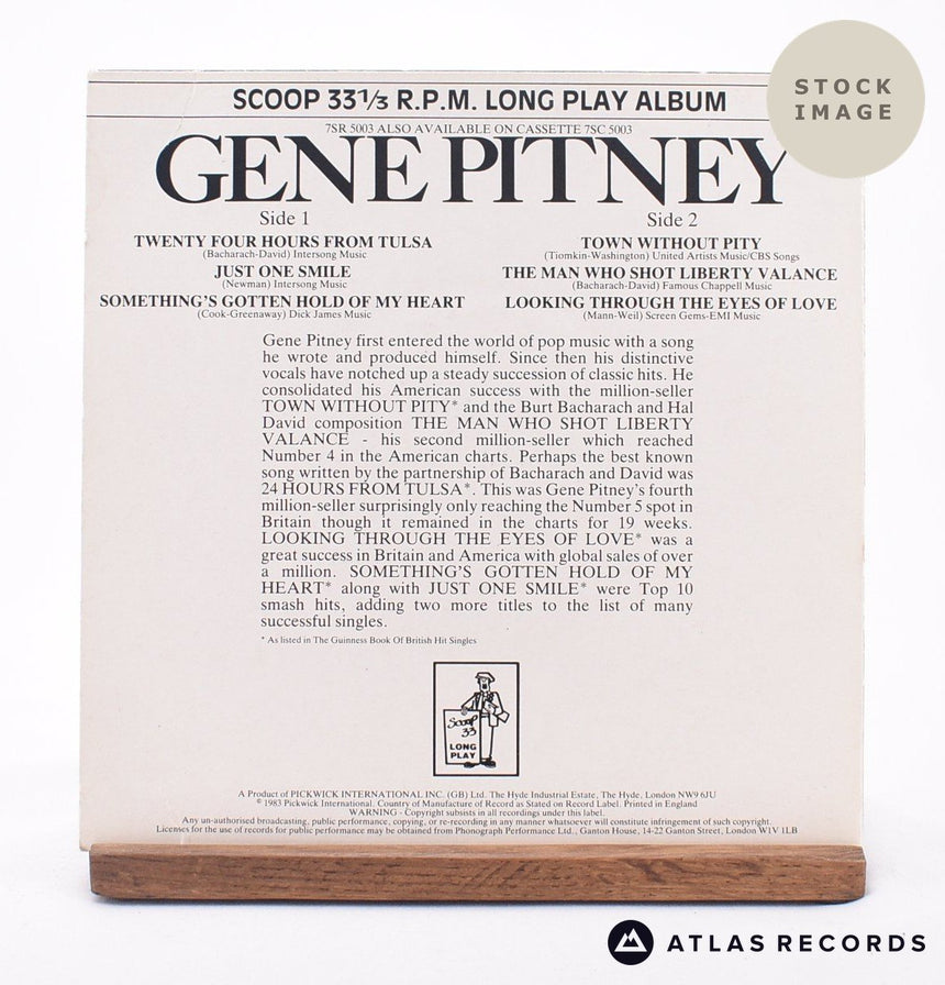 Gene Pitney Gene Pitney 7" LP Vinyl Record - Reverse Of Sleeve