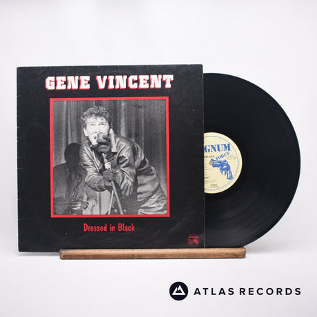 Gene Vincent Dressed In Black LP Vinyl Record - Front Cover & Record