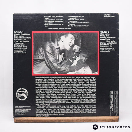 Gene Vincent - Dressed In Black - Textured Sleeve LP Vinyl Record - VG+/VG+