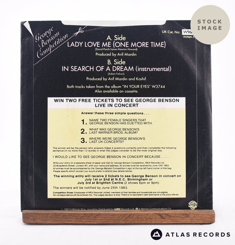 George Benson Lady Love Me 7" Vinyl Record - Reverse Of Sleeve