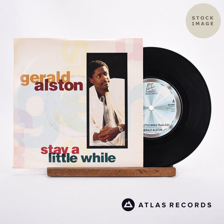 Gerald Alston Stay A Little While Vinyl Record - Sleeve & Record Side-By-Side