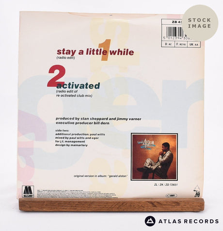Gerald Alston Stay A Little While Vinyl Record - Reverse Of Sleeve