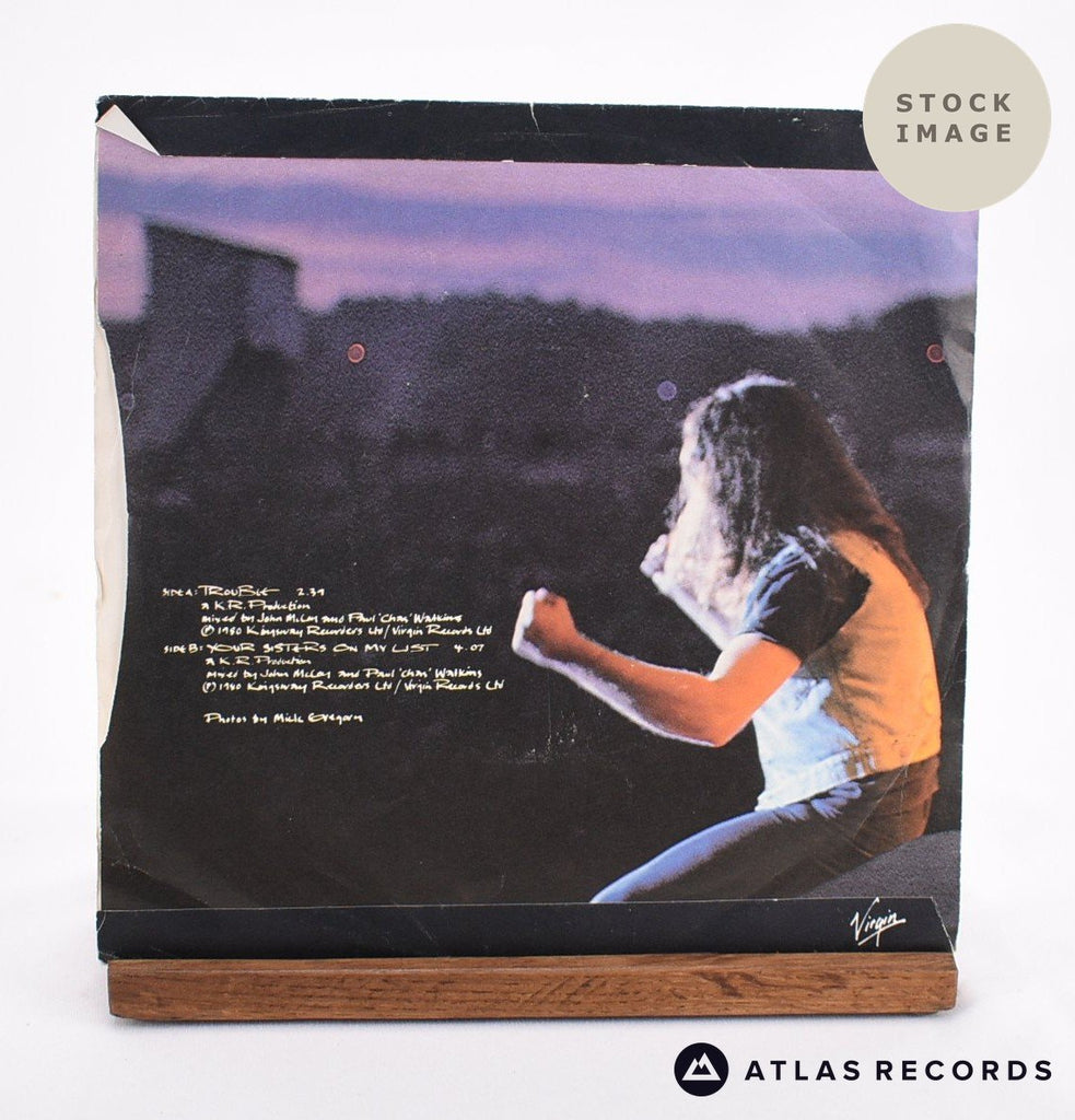 Gillan Trouble Vinyl Record - Reverse Of Sleeve