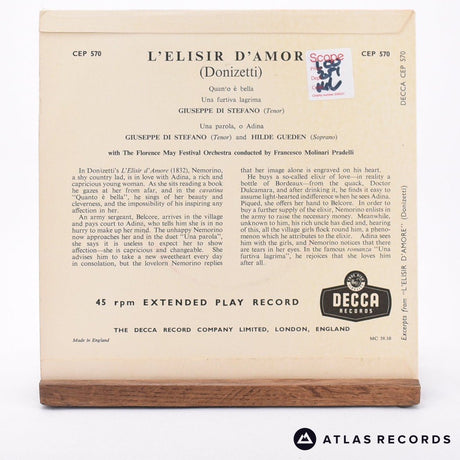 Giuseppe di Stefano - Excerpts From L'Elisir D'Amore - 7" EP Vinyl Record - EX/VG+