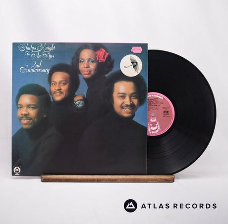 Gladys Knight And The Pips 2nd Anniversary LP Vinyl Record - Front Cover & Record