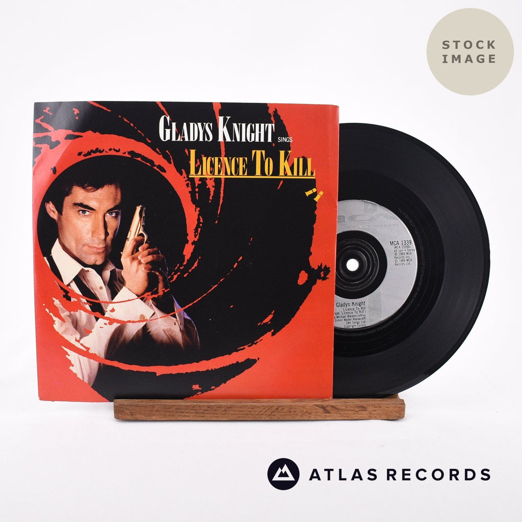 Gladys Knight Licence To Kill Vinyl Record - Sleeve & Record Side-By-Side
