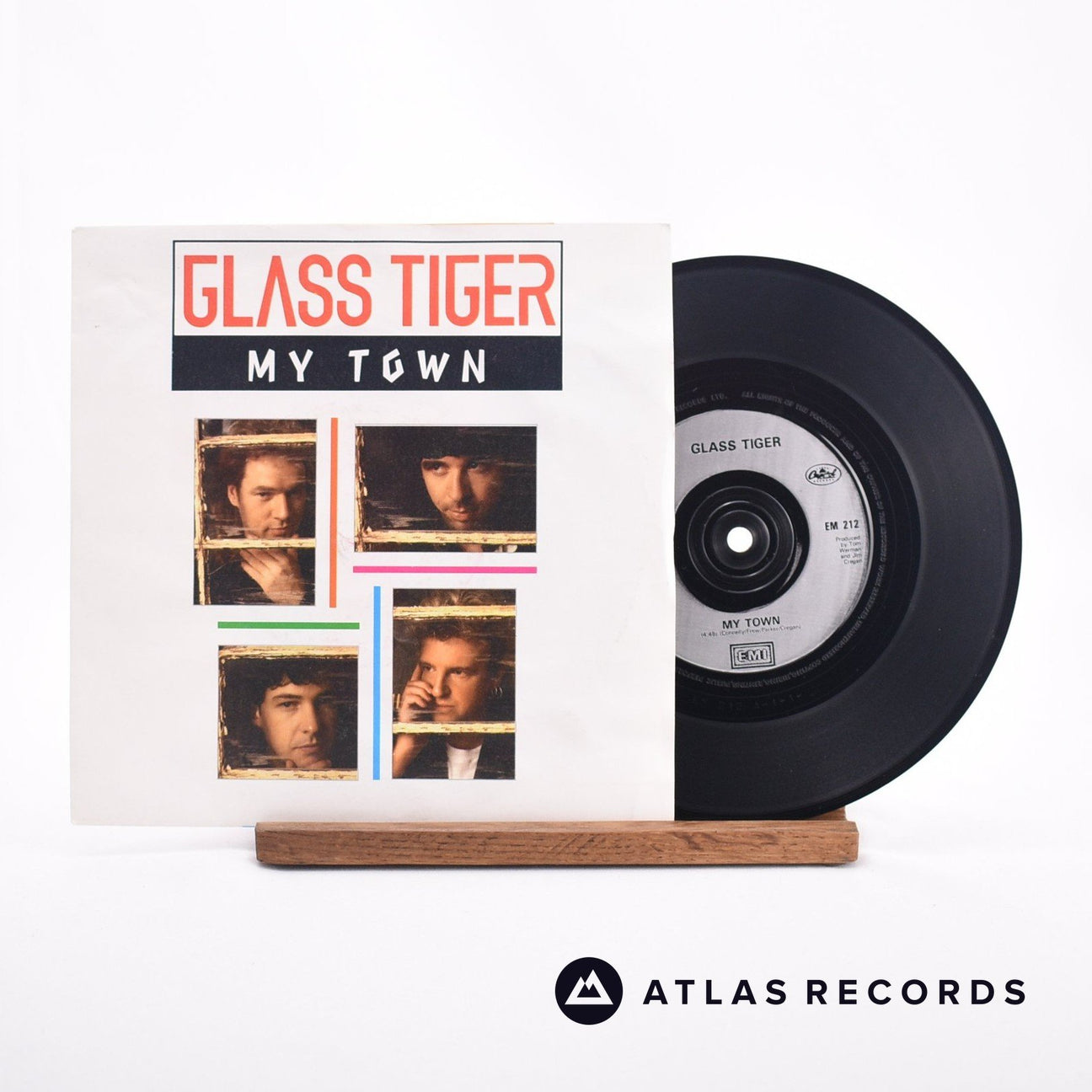 Glass Tiger My Town 7" Vinyl Record - Front Cover & Record