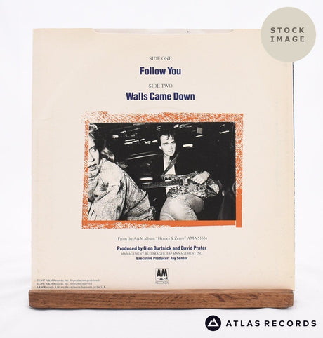 Glen Burtnick Follow You Vinyl Record - Reverse Of Sleeve