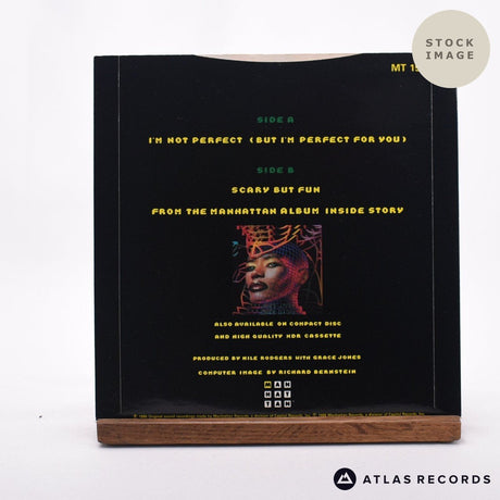 Grace Jones I'm Not Perfect 7" Vinyl Record - Reverse Of Sleeve