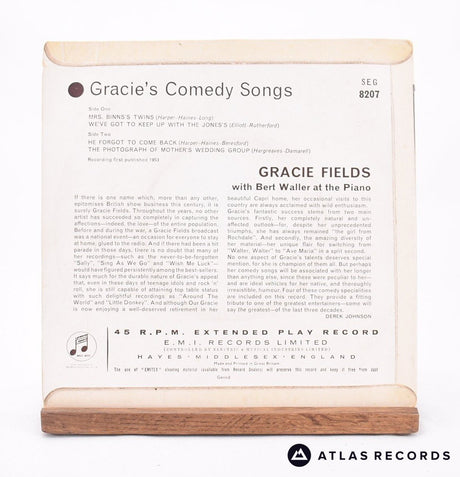 Gracie Fields - Gracie's Comedy Songs - 7" EP Vinyl Record - VG+/VG+
