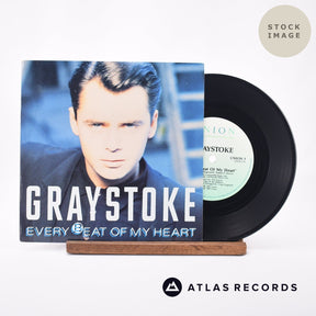 Graystoke Every Beat Of My Heart 7" Vinyl Record - Sleeve & Record Side-By-Side