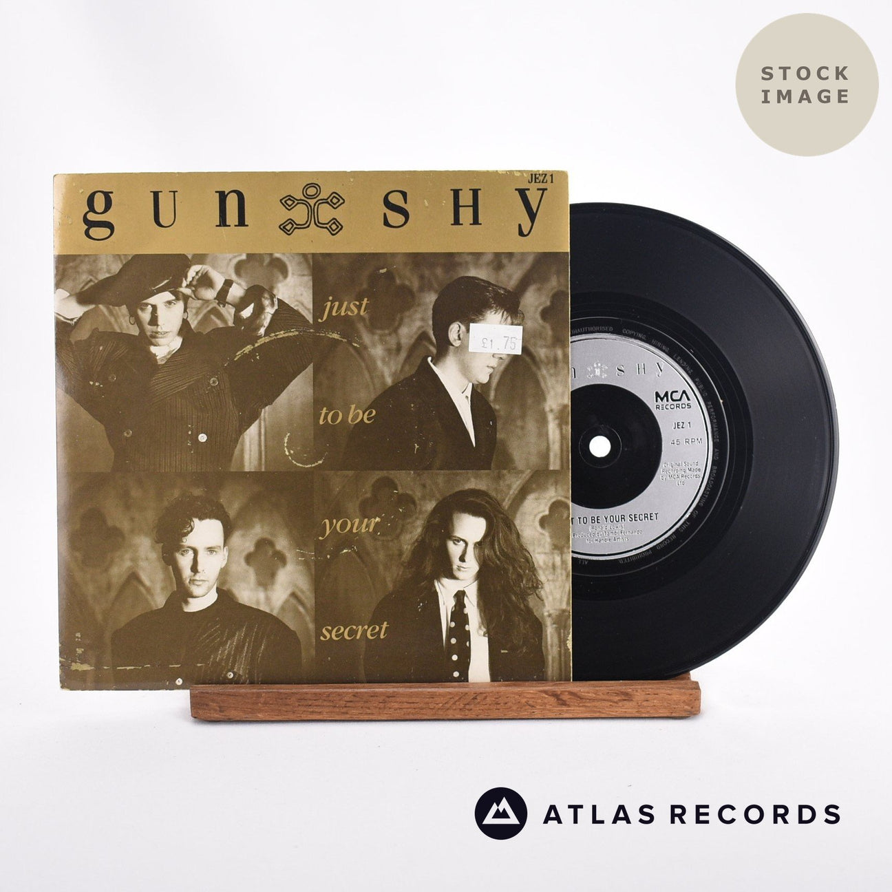 Gun Shy Just To Be Your Secret 7" Vinyl Record - Sleeve & Record Side-By-Side