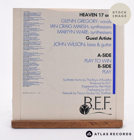 Heaven 17 Play To Win Vinyl Record - Reverse Of Sleeve
