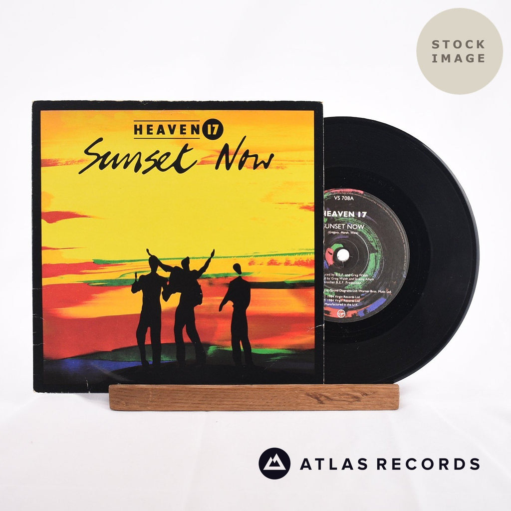 Heaven 17 Sunset Now Vinyl Record - Sleeve & Record Side-By-Side