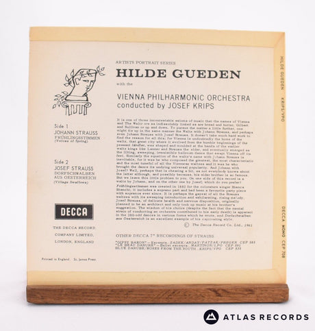 Hilde Güden - Strauss Waltzes - 7" EP Vinyl Record - VG+/VG