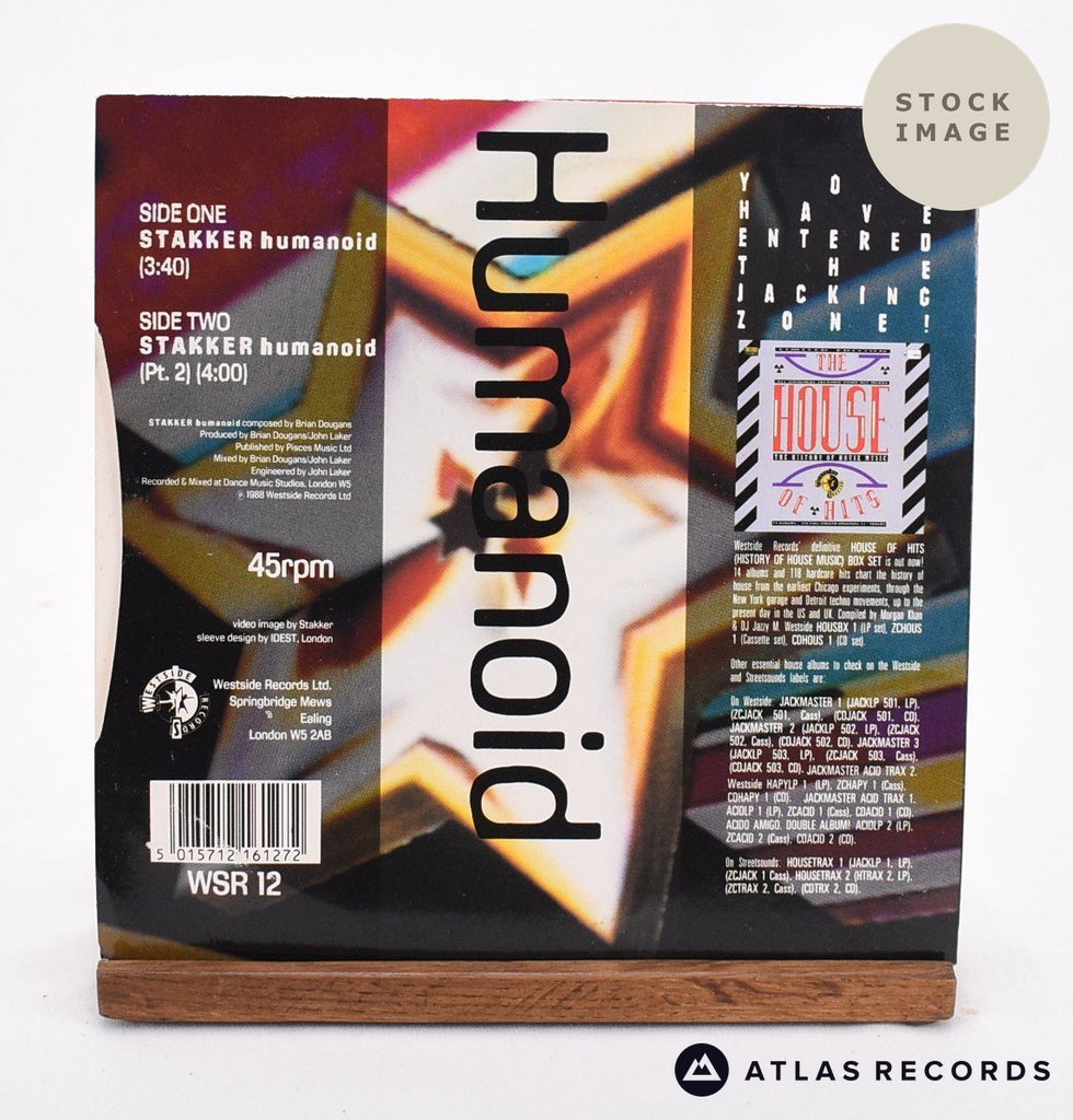 Humanoid Stakker Humanoid Vinyl Record - Reverse Of Sleeve
