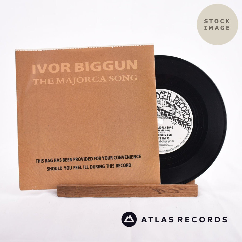 Ivor Biggun The Majorca Song Vinyl Record - Sleeve & Record Side-By-Side
